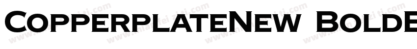CopperplateNew BoldExtended字体转换